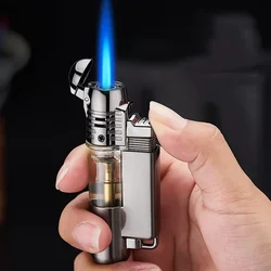 2024 New Mini Windproof Turbo Lighter Gas Flame Metal Butane Lighter Smoking Accessories Men's Gift Cigarette Lighting Gadget