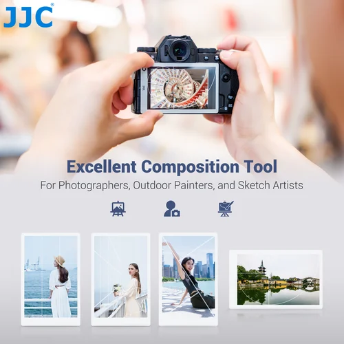 Imagen 2 del producto Herramienta de composición JJC, buscador del visor de composición de la regla de los tercidos para fotografía/pintura/dibujo del crédito se adapta a la billetera