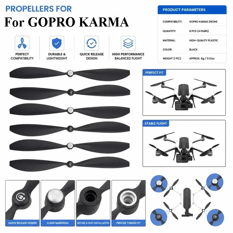 FOR Extreme Space Karma Smart Aerial Photography Aircraft Paddle Propeller Karma