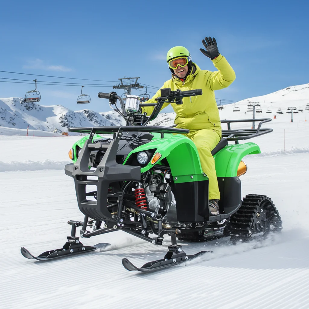 

125cc 4-stroke engine utility truck 150KG heavy duty gas snowmobile