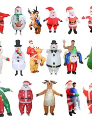 Natal Inflatable Clothing Dressed Ball Costume Props Santa Claus Elk Christmas Tree Inflatable Clothing Skew Head Man