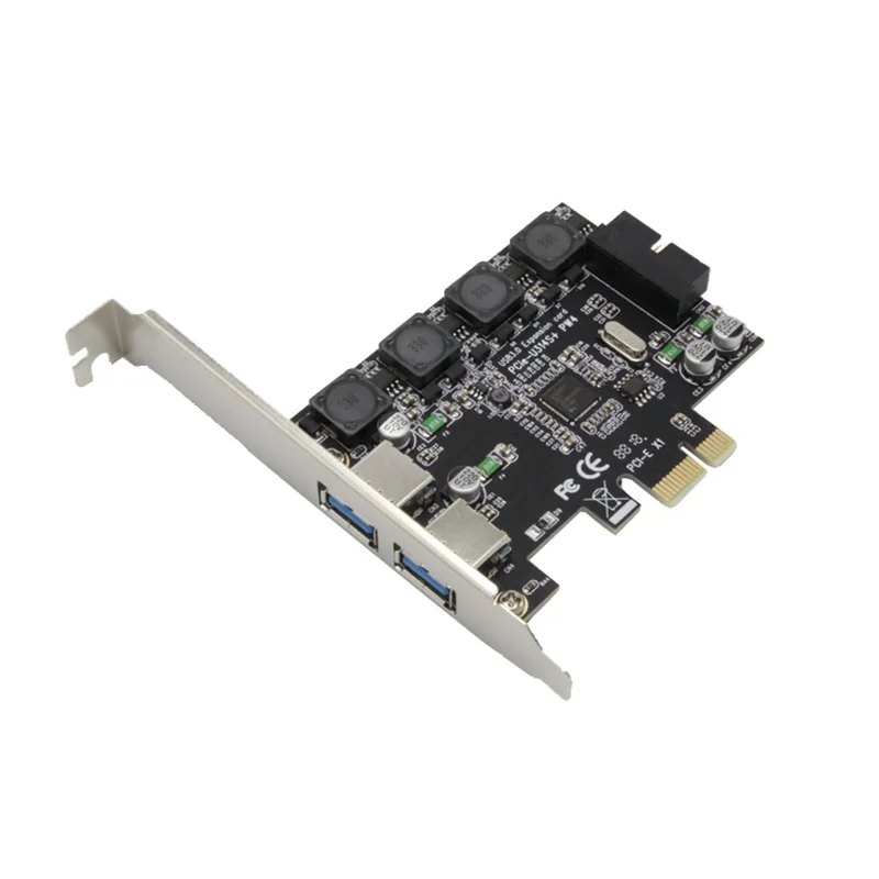 PCI-e X1 to 4 Port USB 3.0 Card (2 External Port + 19pin Header 2 Internal Port)