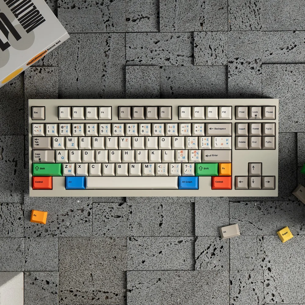 

Doppelganger Multilingual Keycaps Set Thermal Sublimation PBT 143keys Artisan Cherry Profile Mechanical Keyboard Game Accessory