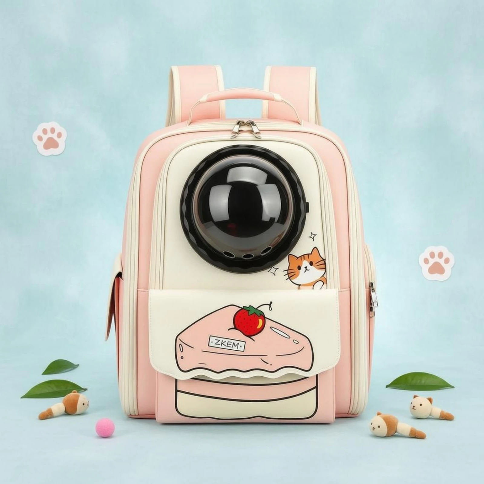 

Space Capsule Pet Backpack Transparent Dome Hard Shell Pet Carrier Backpack Space Capsule Carrier Breathable Mesh Padded Straps