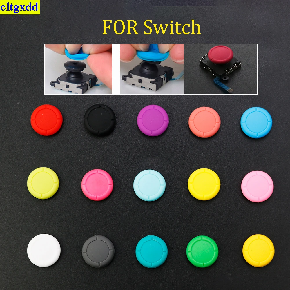 2piece FOR Switch NES Joy-Con controller silicone rubber protective skin joystick for NS Lite Oled controller joystick cover