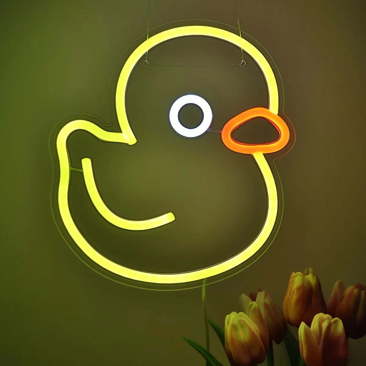 Charming Quack Duck LED Neon Sign for Parties Weddings Birthdays & More - USB Powered Wall Decor for Coffee Shops Salons Bars
