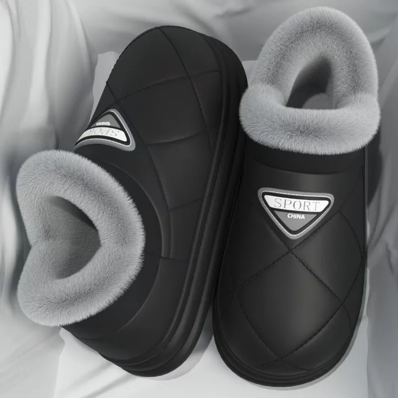 

Unisex Suede Winter Boots Men Slip on Plushed Warmed Boots for Men Comfy Ankle Boots Man Big Size Botas Para Hombre