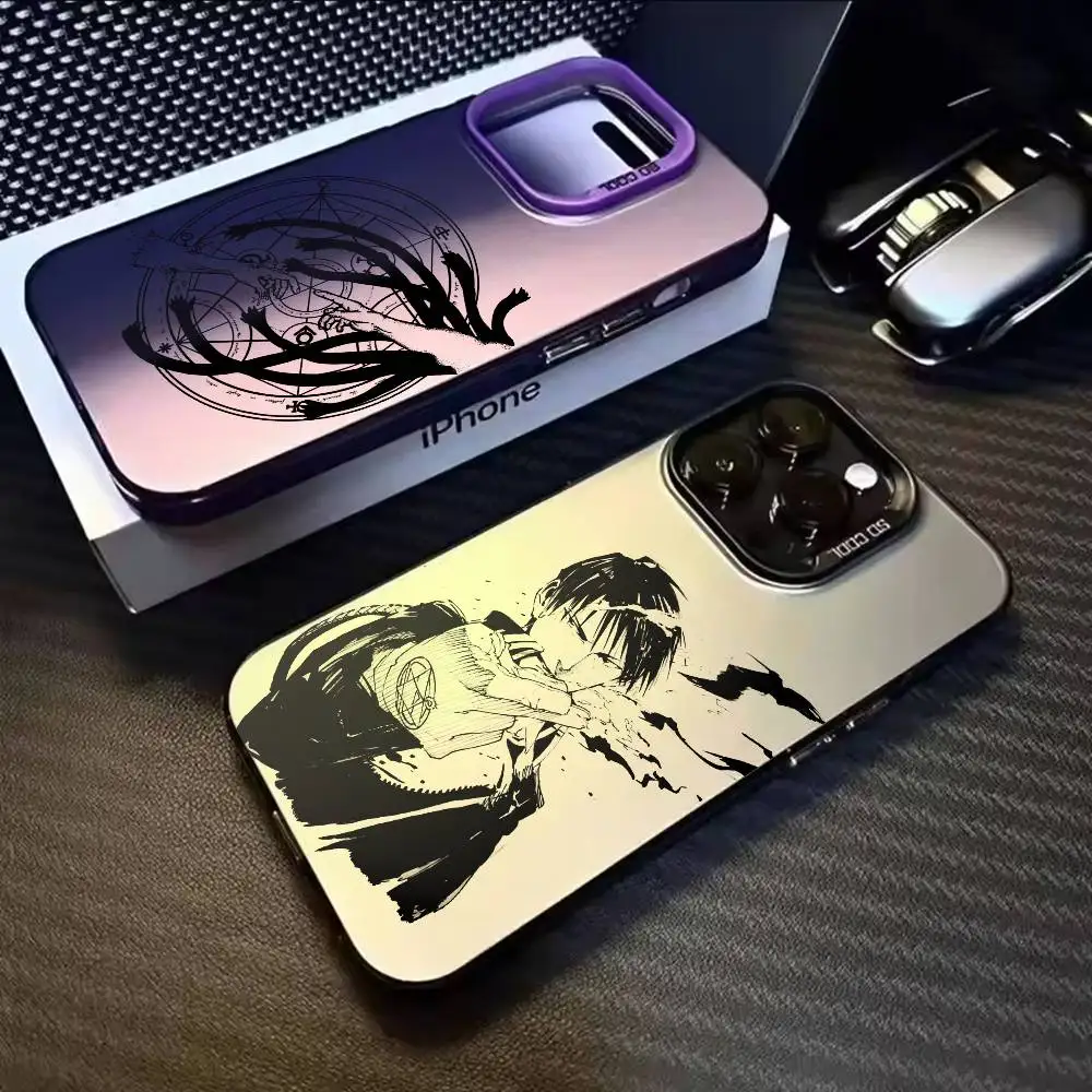 

FULLMETAL ALCHEMIST Anime Phone Case For iPhone 17,16,15,14,13,12,11,Mini,Pro,E,MAX Candy Matte