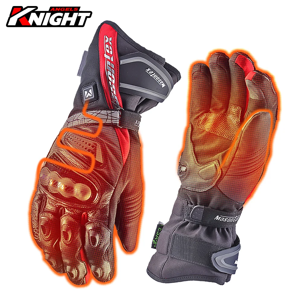 

Motorcycle Heated Gloves Winter Waterproof Carbon Fibre Heating Gloves Snowmobile Touch Screen Battery Powered Heating Gloves