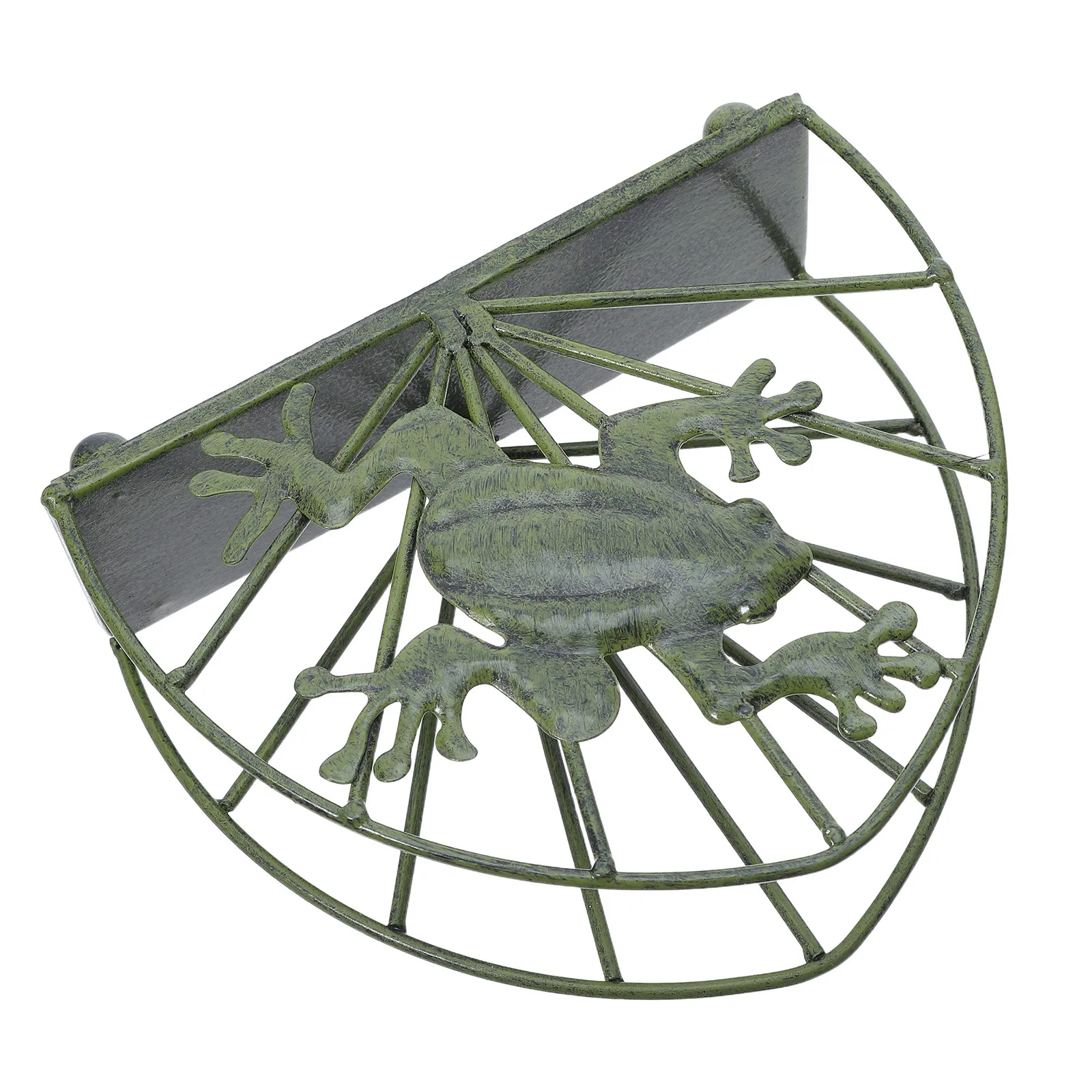 Frog Shape Metal Napkin Holder Green Vintage Rustic Kitchen Countertop Napkin Organizer Paper Tissue Dispenser view 2