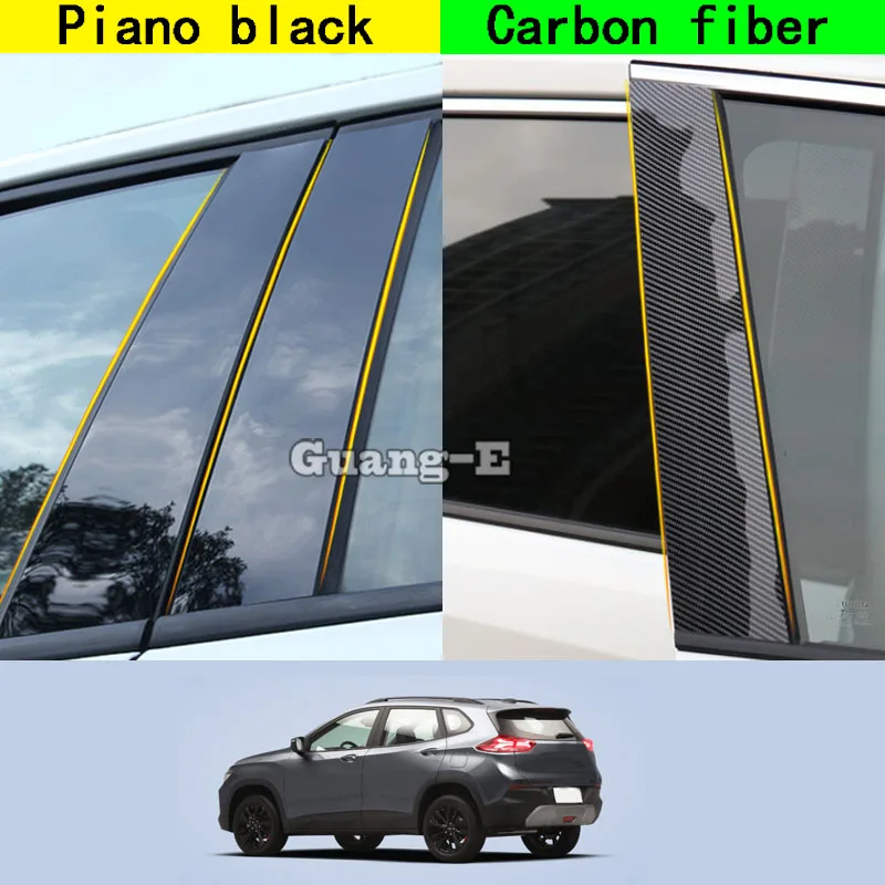 For Chevrolet MONZA 2019 2020 2021 2022 Car PC Material Pillar Post Cover Door Trim Window Molding Sticker Plate