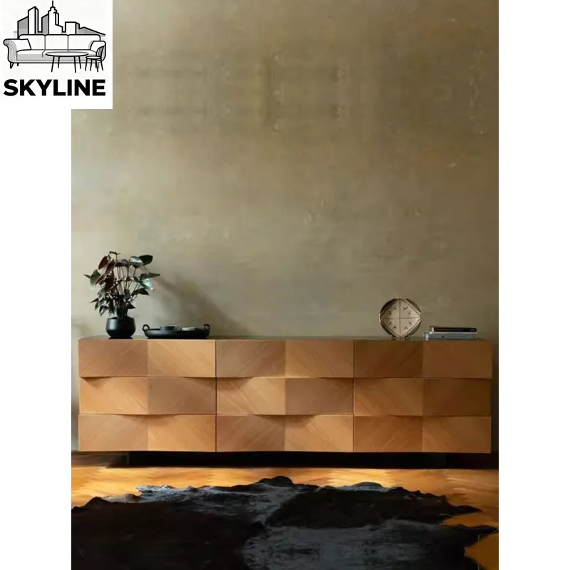 Solid wood living room six chest cabinets nine chest cabinets master bedroom storage cabinet bedside locker drawer cabinet