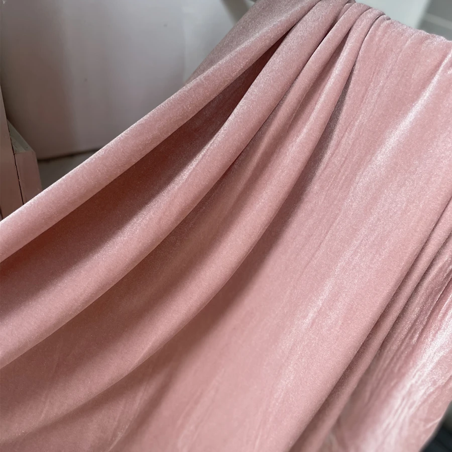 150cm 1meter/lot Soft Velvet Fabric Light Bean Pink Paste Glossy Velevt Fabric X462