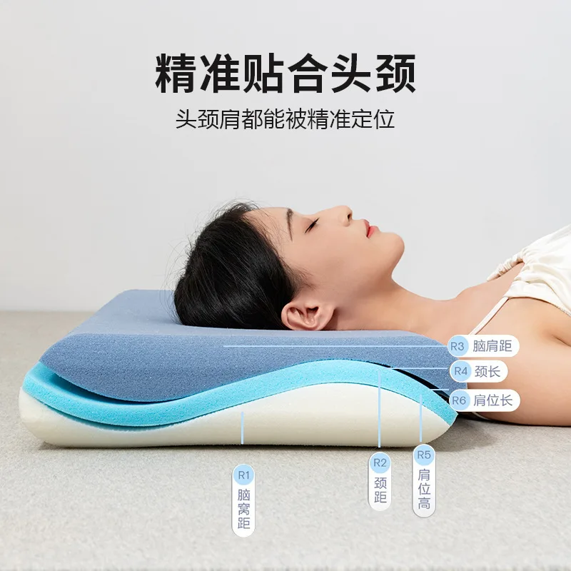 Deep Sleep Pillow 3.0 Pro Ergonomic Memory Foam Cervical Support Pillow for Adults Neck Pain Relief with Cover