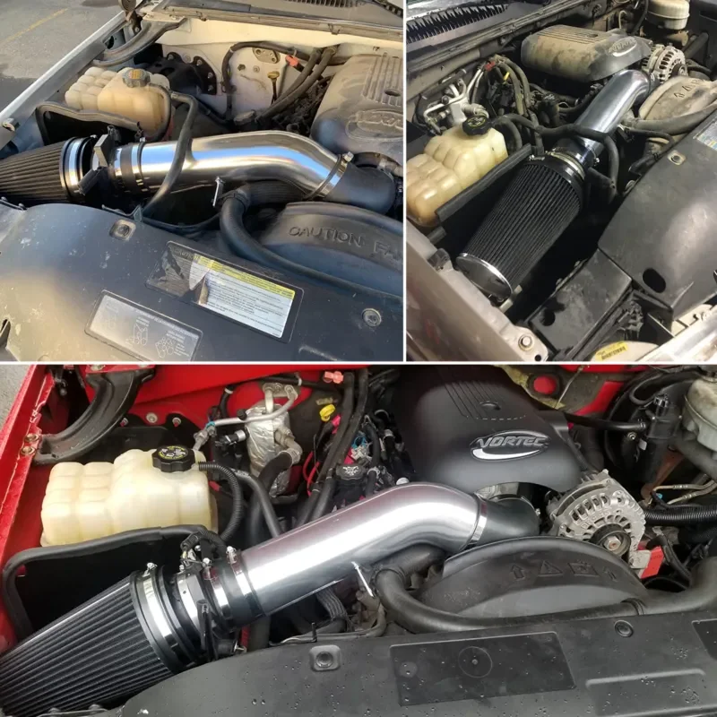 Aluminum Intake Pipe Modification Kit Automotive Cold Air Intake Set for GMC Chevrolet V8 1999-2006