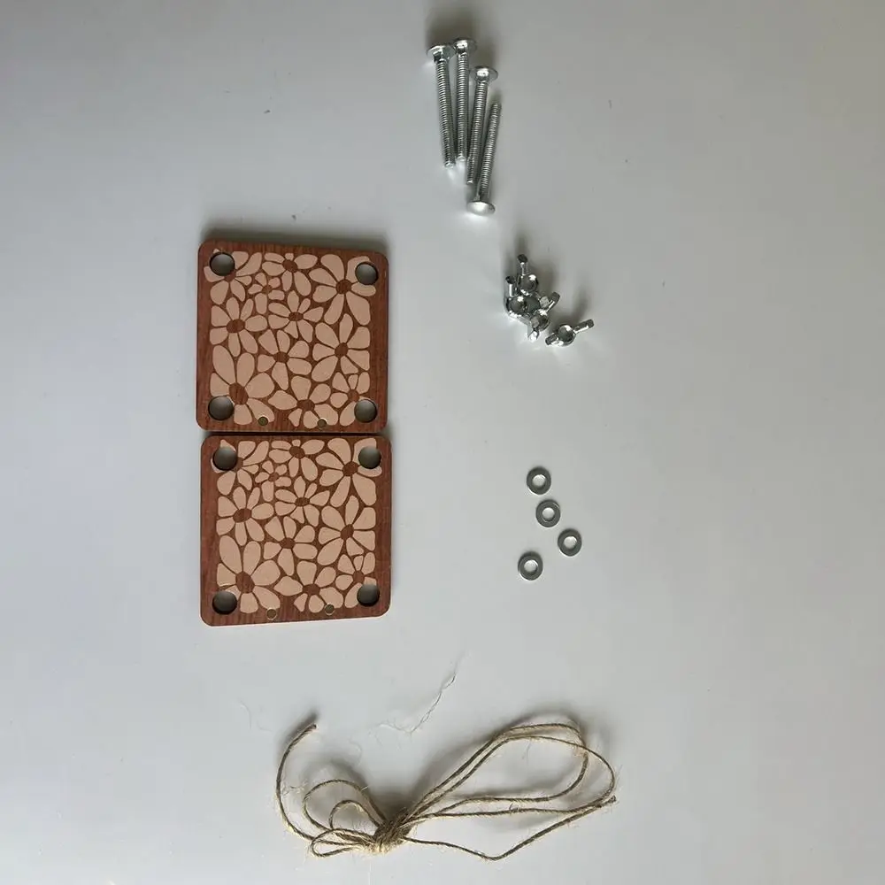 خشبية جيب زهرة الصحافة DIY بها بنفسك الإبداعية عينة النقش جهاز متعدد نمط حقيبة قلادة عينة النبات الصحافة محبي النبات هدية
