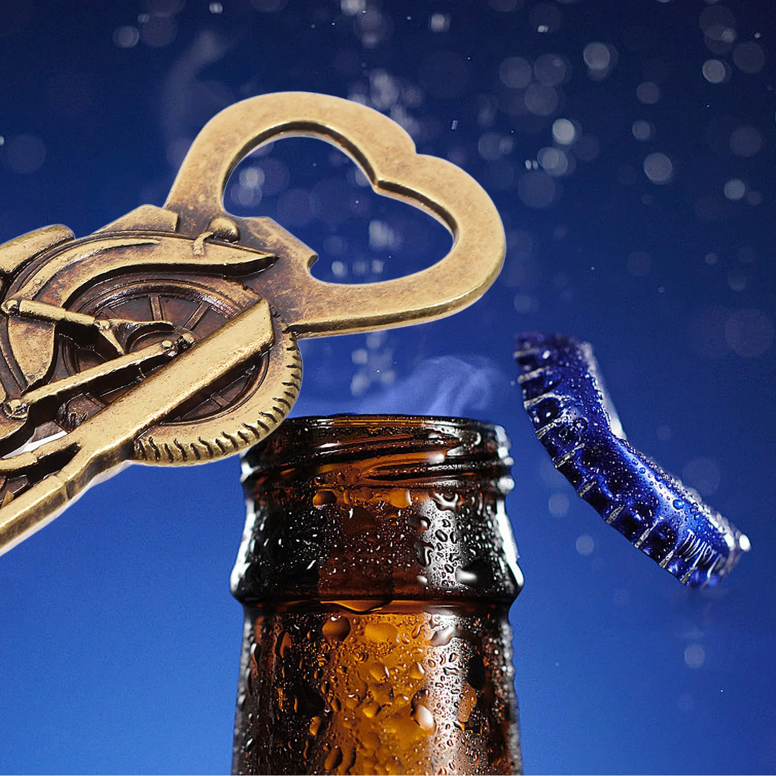 

Motorcycle Bottle Opener Vintage Zinc Alloy Beer Bottle Opener Decorative Portable Bar Gadget Motorcycle Gadgets