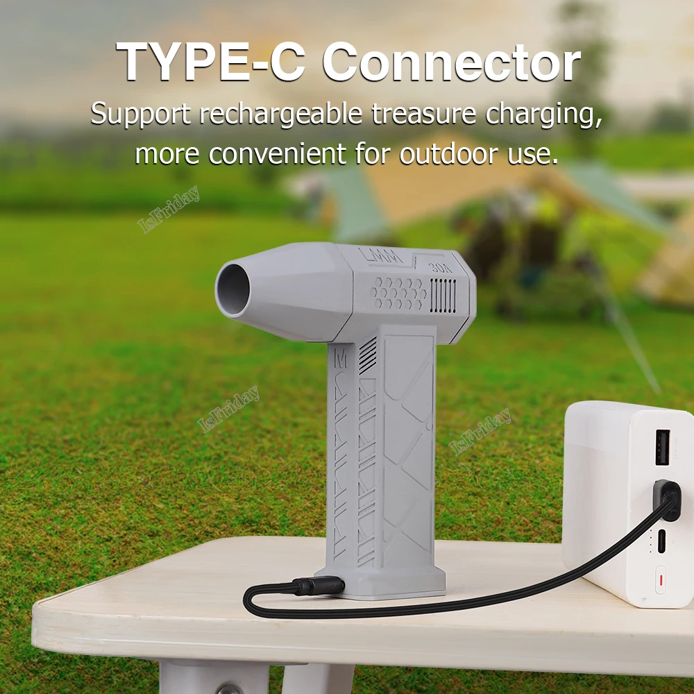 

Mini Turbo Jet Fan 110000RPM Wind Speed 45m/s Brushless Motor Handheld Duct Fan High-Performance Cyclone Turbo Electric Blower