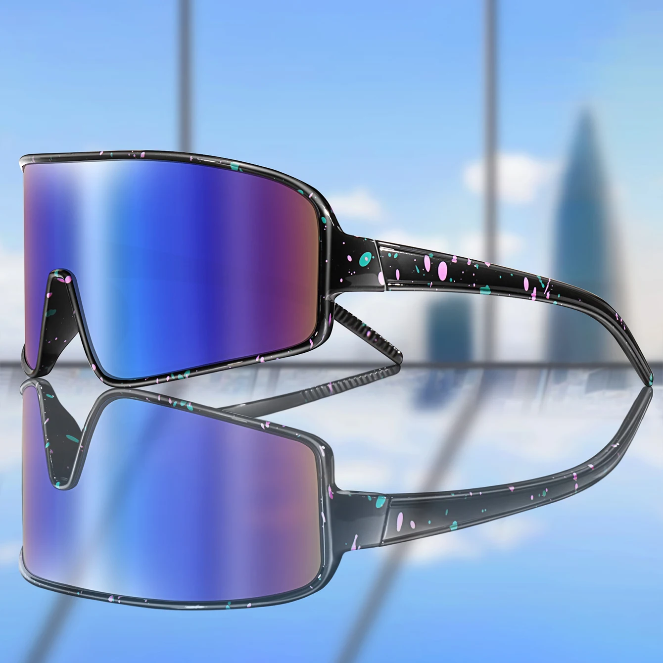 في الهواء الطلق نظارات شمسية كاجوال عدسة كبيرة يندبروف الرياضة الدراجة الرجال النساء الدراجات القيادة التخييم دراجة الجبلية للجنسين نظارات UV400