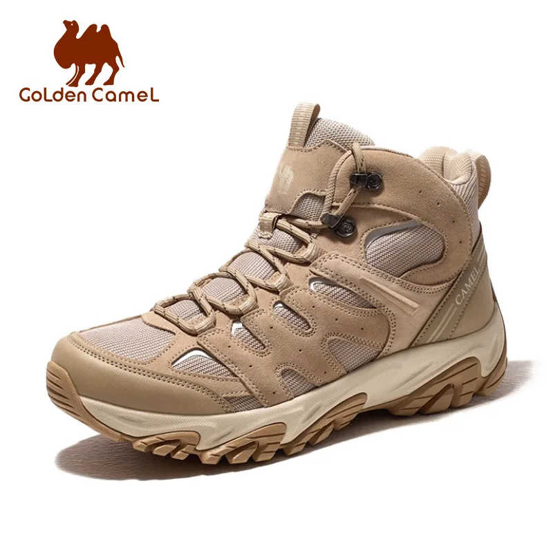 GOLDEN CAMEL Outdoor Hiking Boots Men Women's Winter Shoes Waterproof Non-slip Shock-absorbing High-top Hiking Shoes for Men