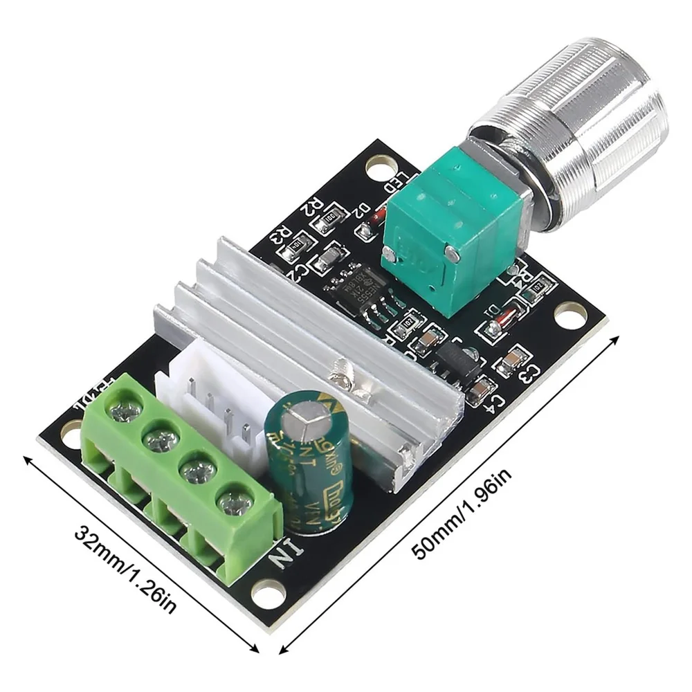 2/5 Pack 6V 12V 24V 28V 3A 80W 1203BB DC Motor Speed Controller PWM Speed Adjustable Reversible Motor Driver Switch Reversing