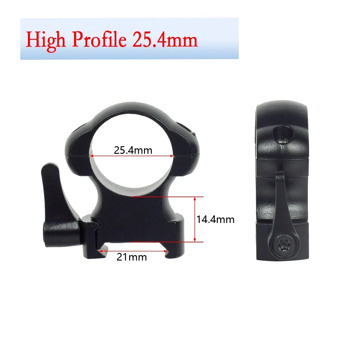 2Pcs QD 1 inch 25.4mm 30mm Tactical Hunting Sight Steel Scope Mount Rings 20mm Picatinny MLOK Rail Rifle ScopeAccessory - view 6