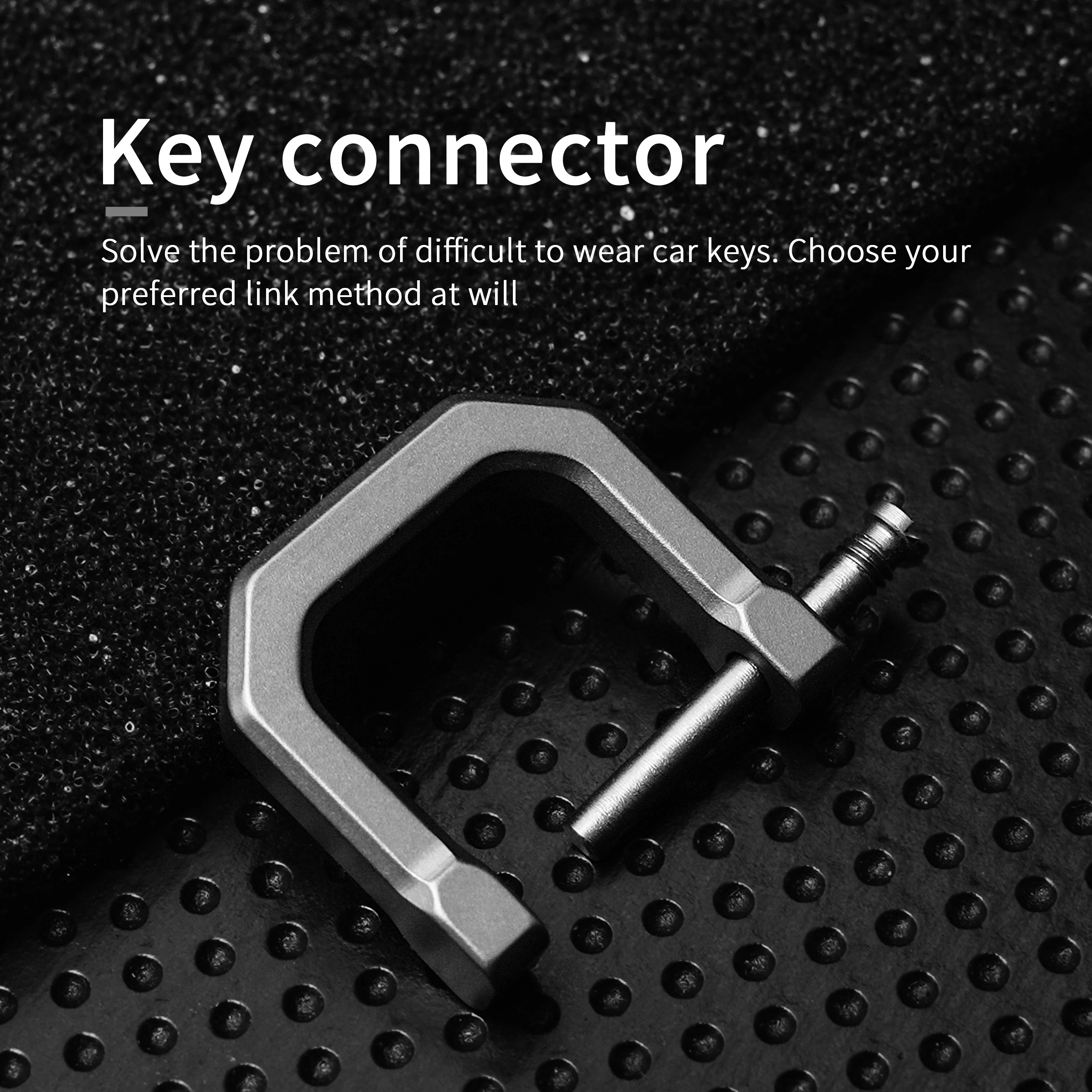 DIY Accessories Titanium Alloy D Shape Horseshoe Key Chain Removable For Automobiles Thick Rod Complimentary Screwdriver