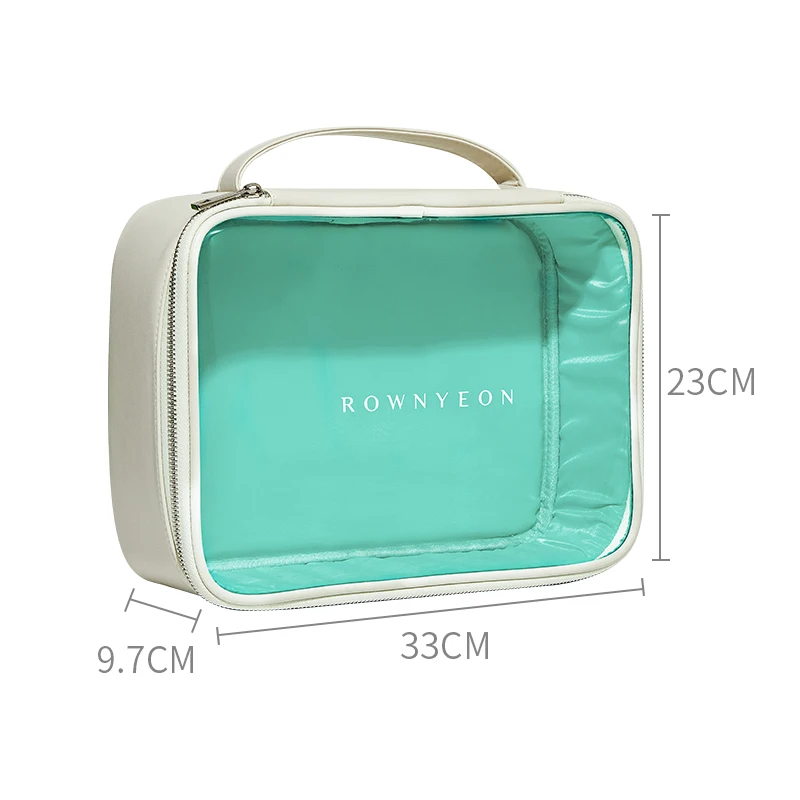 Rownyeon 2023 Clear PVC Travel Organizer Small Midium Big Makeup Bag Cosmetic Case Pouch with Zipper