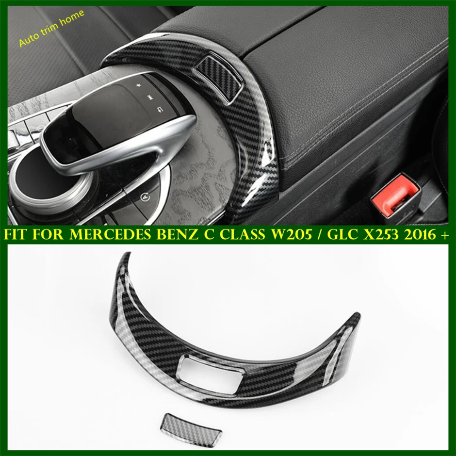 

Auto Central Control Armrest Box Switch Decor Panel Cover Trim Fit For Mercedes Benz C Class W205 / GLC X253 2016 - 2021