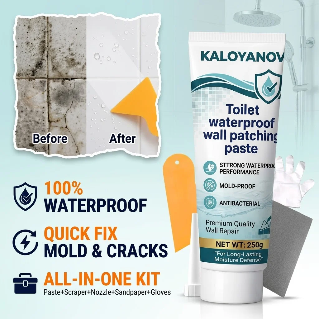 Dusch- und Badezimmer-Wandreparatur-Salbe Wasserdichter Anti-Schimmel-Rissfüller Abblätterungs- und Graffiti-Reparaturcreme Ausbesserungsmittel