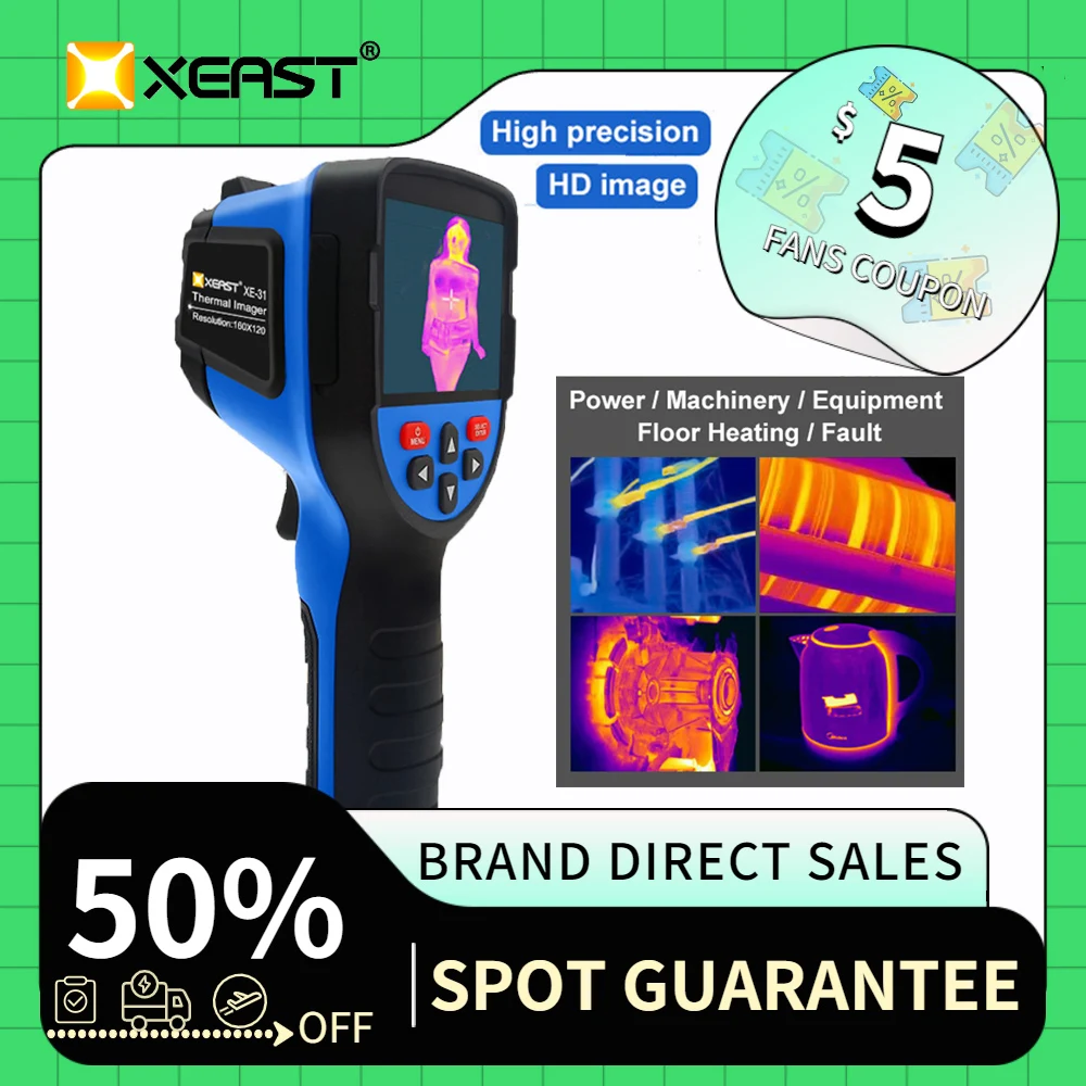 XEAST Handheld Thermal Imager HOT XE-31 Super Professional Ultra-precise Fault Detection 3.5-Inch High-Definition Color Screen