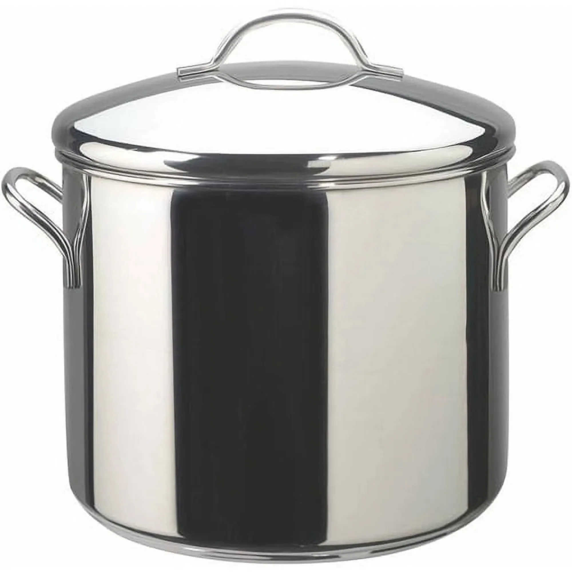 

12 Quart Stainless Steel Covered Stockpot, Silver