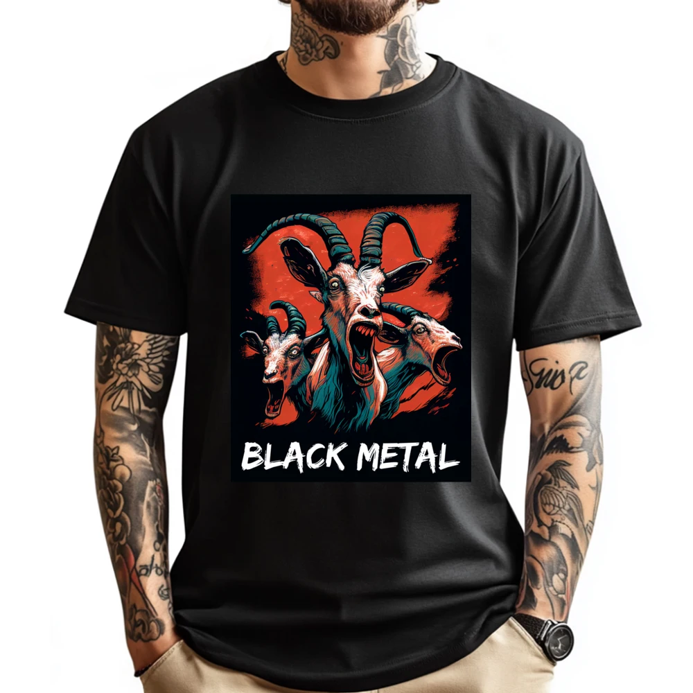 

Metal Goats Shirts Graphic Tee Spring Harajuku White Graphic Tee Harajuku Cool Cotton Graphic Tees Free Shipping Clothes