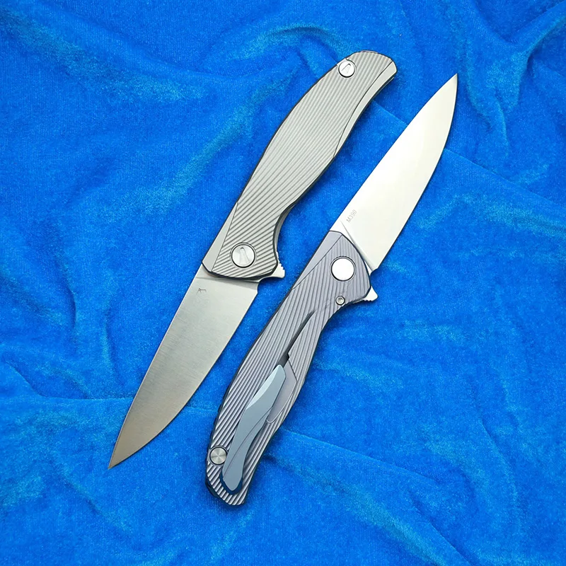 LEMIFSHE F95 Flipper con cuscinetti a sfera 3D manico in titanio Mark m390 Blade Camp outdoor Fruit Tactics EDC Tool coltello pieghevole da cucina
