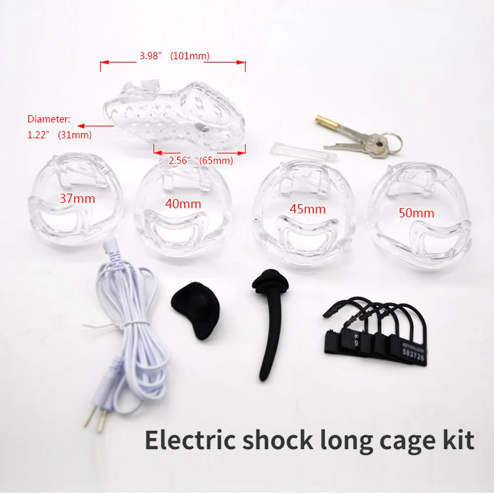 4 Types Electroshock Penis Ring Lock Cock Cage Adult Sex Toys Electric Shocker CB6000 Chastity Cage Devices For Men Sex Products