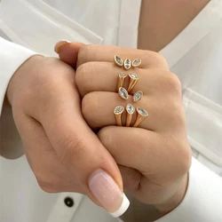 2024 Nwe Stainless Steel 18 K Gold Plated Sun Rings for Women Natural Stone Inlaid in Hollow Metal Texture Ring Trendy Jewelry