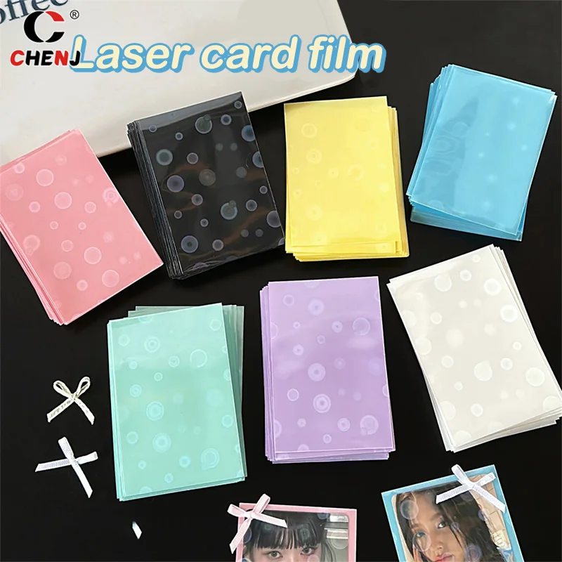 10Pcs Cartoon Album Colorful Photo Card Holder Photocard Sleeves Photo Anti-scratch Card Protective Case Train Ticket Card Album