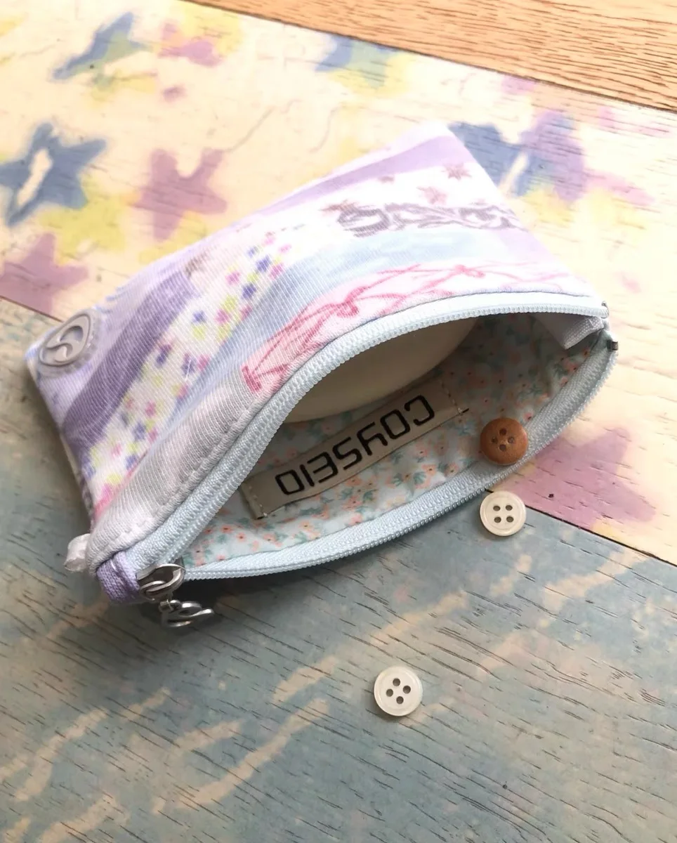 Dreamy Japanese Style Coin Purse Card Holder Limited Edition Offline Floral Pattern Random Design Cotton Functional  Bag