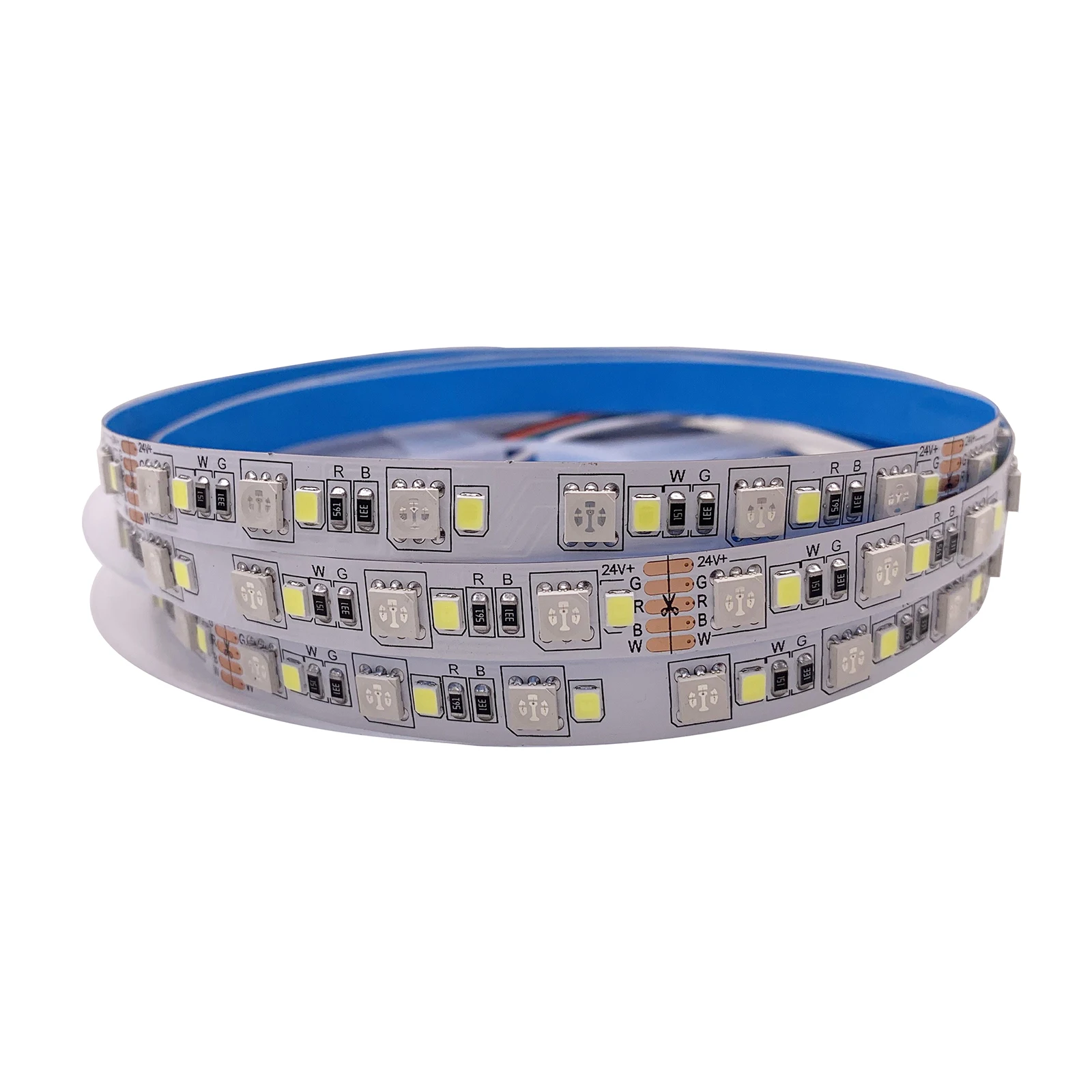 5050+2835 RGBW RGBCCT led Strip Light RGB Color Temperature Adjustable String RGB CCT 12V/24V Led Tape 5M/lot