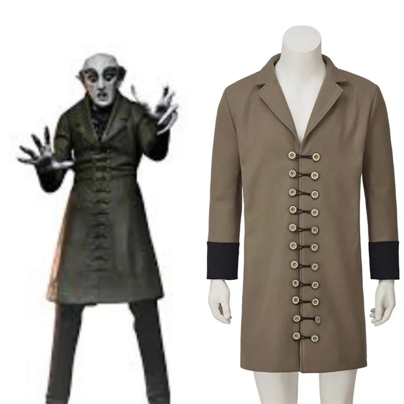 

Movie Nosferatu Count Orlok Cosplay Costume Vampire Long Jacket For Male Halloween Party Coat