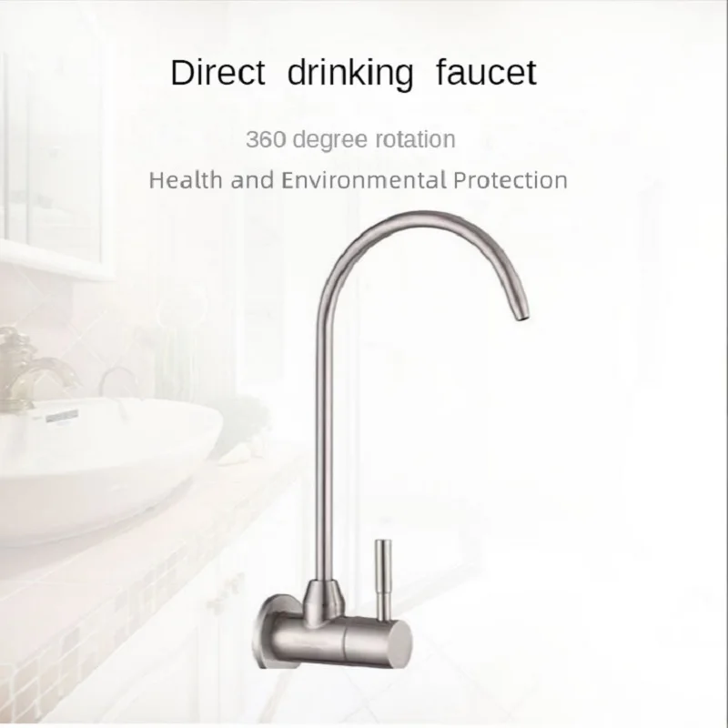Keran dinding dapur anti karat, keran dinding dapur, untuk penyaring air minum, inti keramik, keran filter air minum, stainless steel, keran pemurni dapur