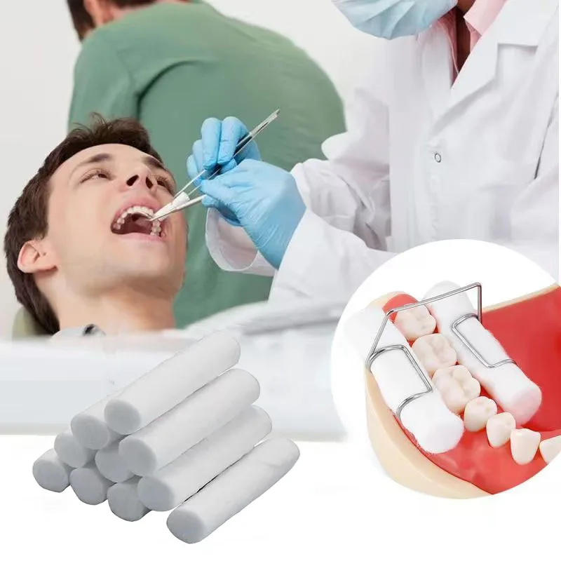 

1000PCS Dental Cotton Roll 100% Cotton Disposable Medical Surgical Cotton Rolls Dental Hemostatic Cotton Dentist Materials