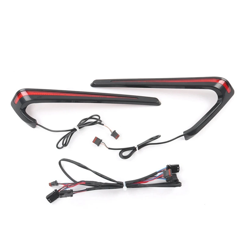 

Motorcycle Rear Saddlebags Tracer LED Indicators Turn Brake Lights FOR Low Rider ST FXLRST El Diablo