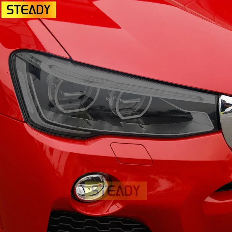 

2 Pcs Car Headlight Protective Film Headlamp Transparent Black TPU Sticker For BMW X4 F26 2014-2018 M G02 2020 Accessories