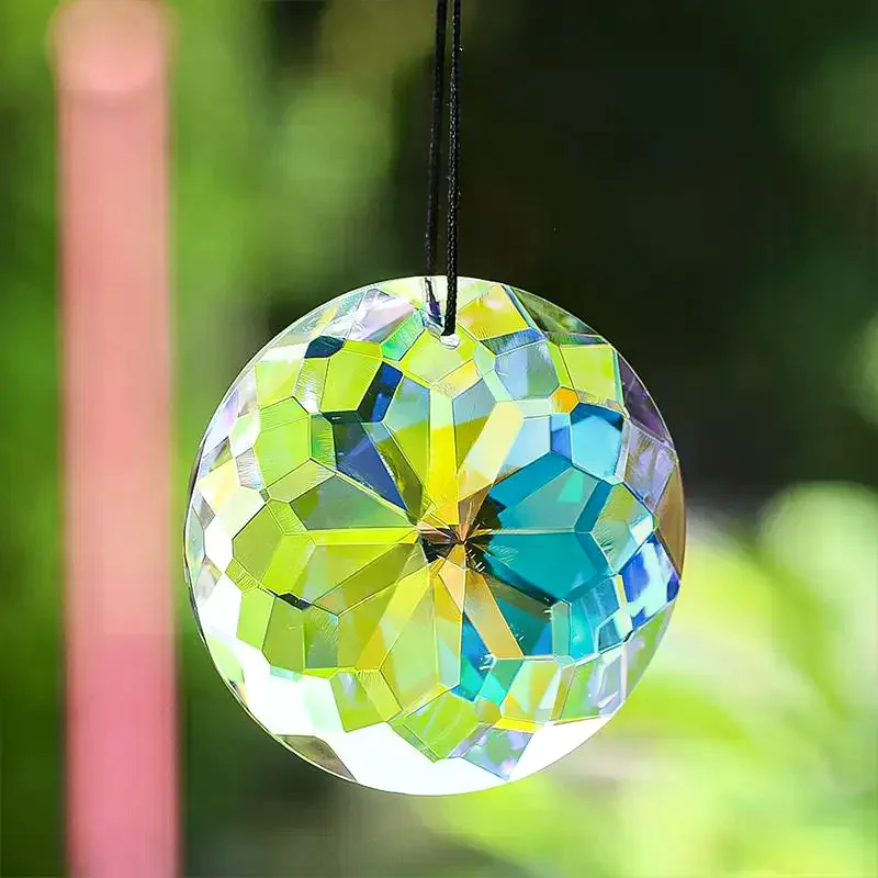 /PFU/Clear Crystal Glass Prism Hanging Rainbow Maker Suncatcher Home Decoration 30mm