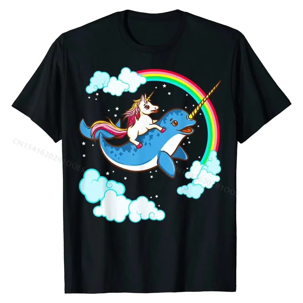 

Unicorn Narwhal T-Shirt Cute Funny Kids Gift Women Girl Europe Tops & Tees Cotton Men Tshirts Europe New Arrival