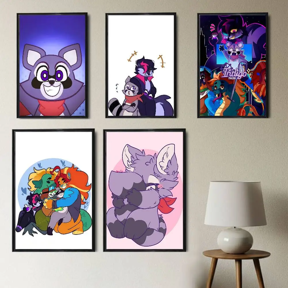 

game Laura Ed Indigo Park High Quality Dorm Living Room Aesthetic Wall Decoration Painting Poster Stickers Gift