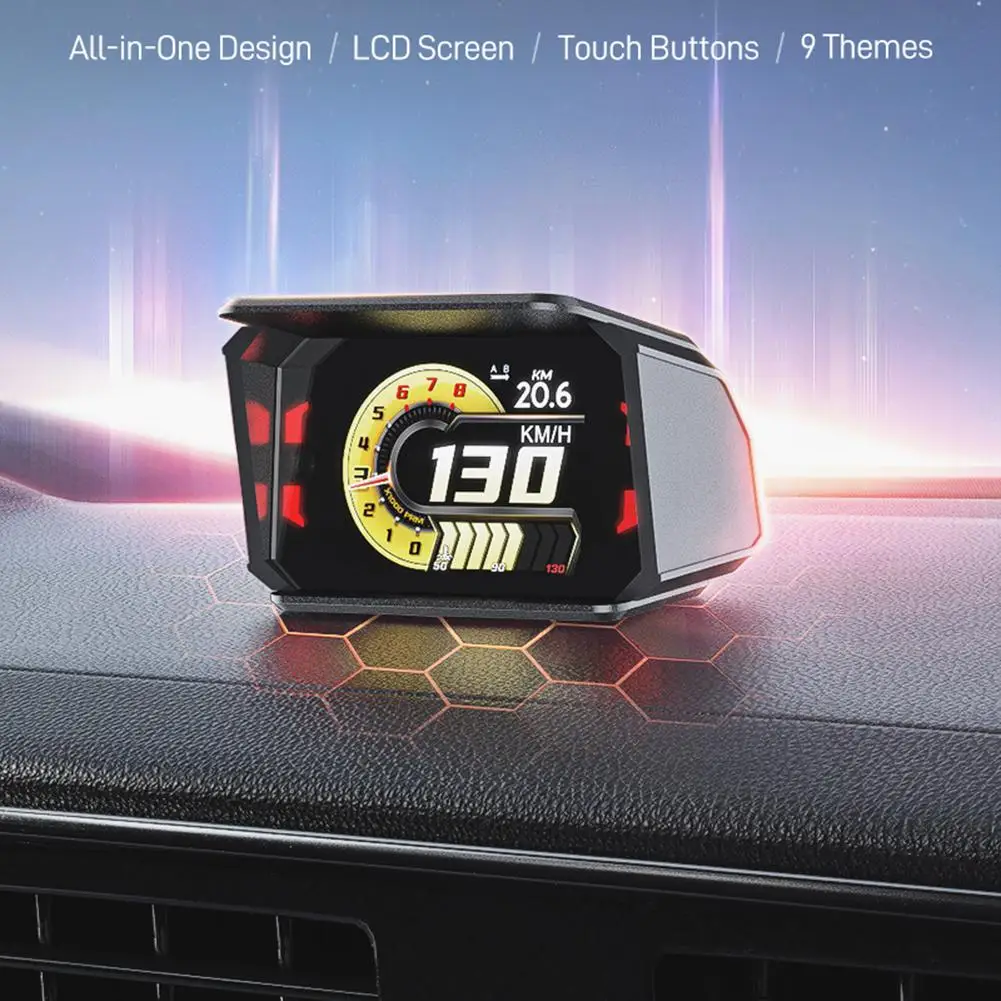 

Car Meter Head Up Display LCD Instrument Panel Gauge Headup Display RPM Voltage Oi Pressure Turbo Meter Electronicos Hud Display