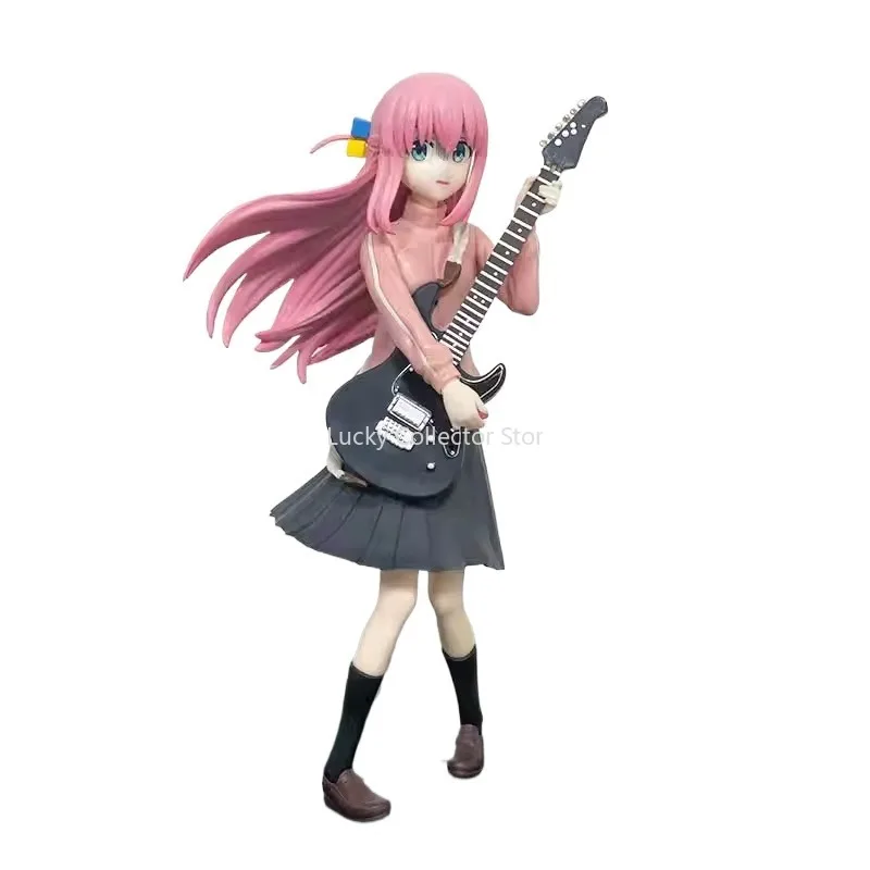 Japanese Anime Lonely Rock Standing Posture Goto One-hand Figure Poch Sauce Goto One Alone Anime Guitar Girl Model Ornament Gift