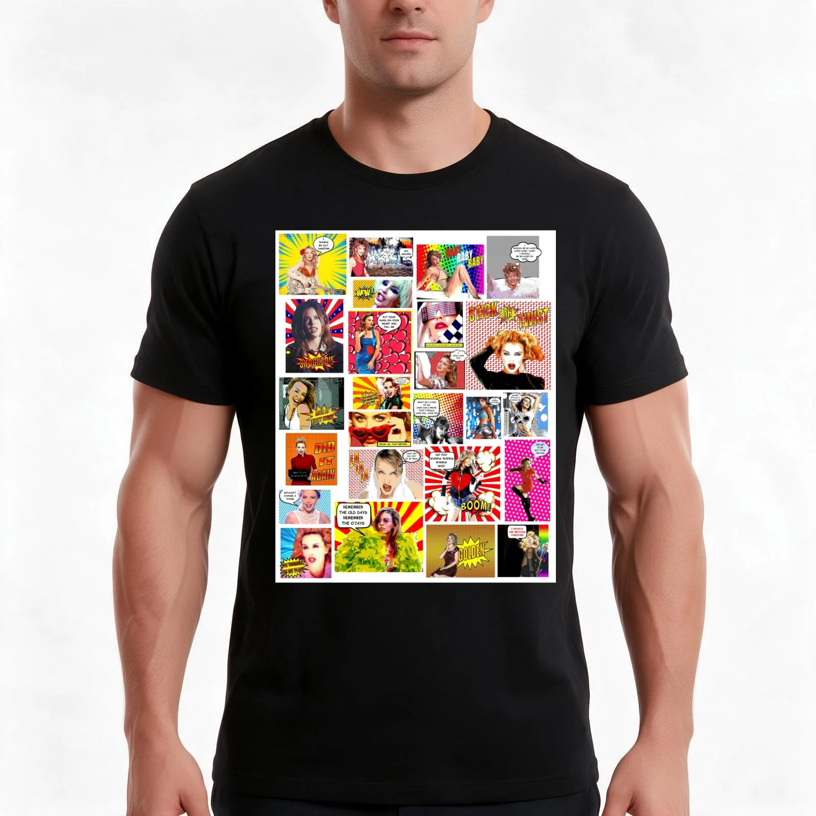 Kylie Minogue.....Even MORE POW Wow K35 T-Shirt, Summer Casual Cotton Tee, Oversized Streetwear Tops, Vintage Graphic Print